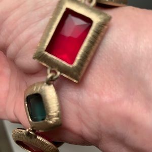 💎 Faceted gemstone multicolored bracelet gold. 🥰